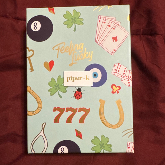 Piper K Feeling Lucky Red & Black Charm Bag & Key Chain Decorative Box 8 ball - Picture 4 of 5